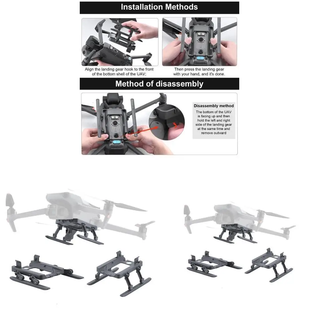 

R53C Landing Gear for 3 Quick Release Extended Protector Heightened Extended Leg Landing Feet Replacement Part