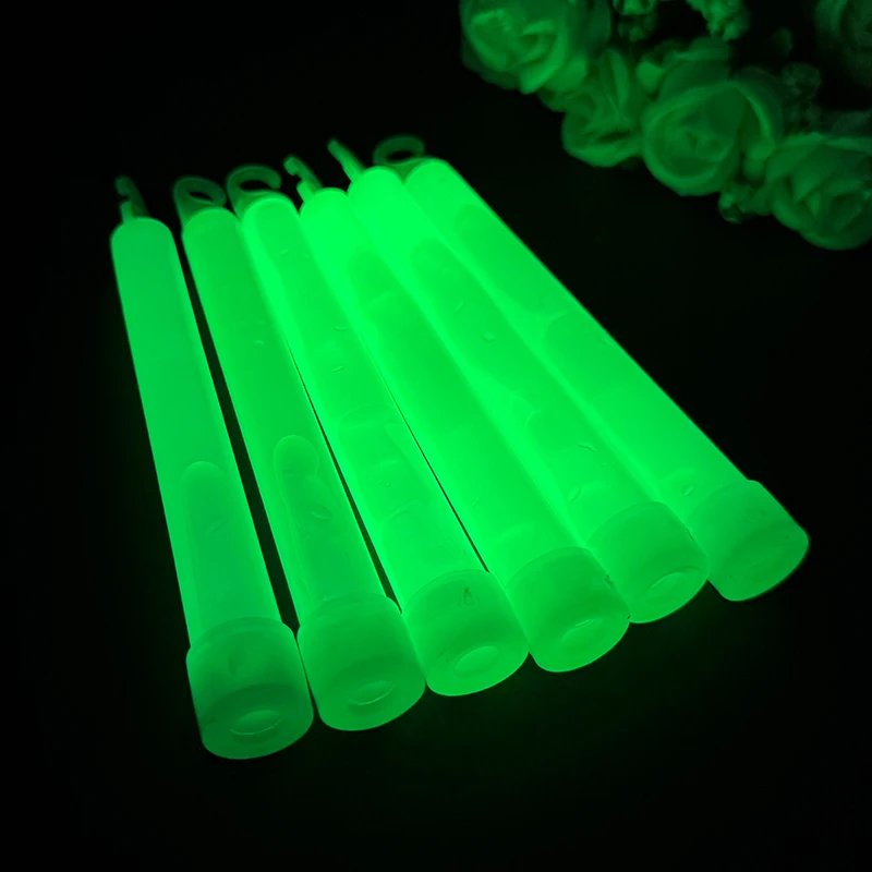 5/10 Stück Leuchtstäbe mit Haken, 15,2 cm, Fluoreszenz-Lichtstab für Wandern, Camping, Outdoor-Zubehör, im Dunkeln leuchtende Party-Dekoration – Detail 14