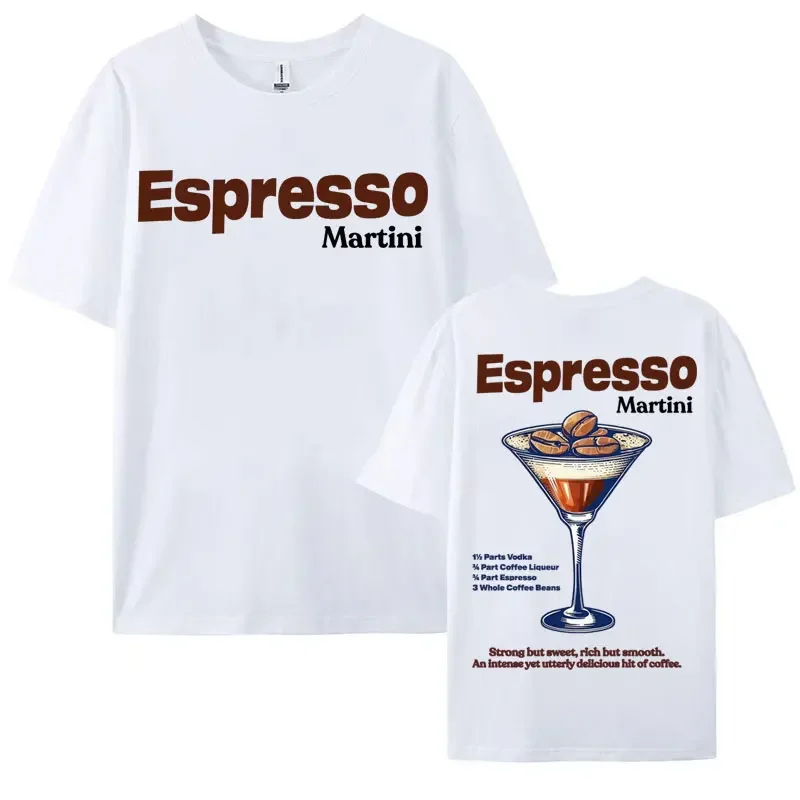 Funny Espresso Martini Graphic T Shirt Cocktail Themed Meme T-shirts Men Women\'s Fashion Retro Summer Pop Art T-shirt Streetwear