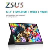 13.3-Inch Laptop Portable Monitor Switch Pc Game 400Cd / m² 1920*1080 Xbox Series x   PS4 / 5  Cell Phone PC Extension