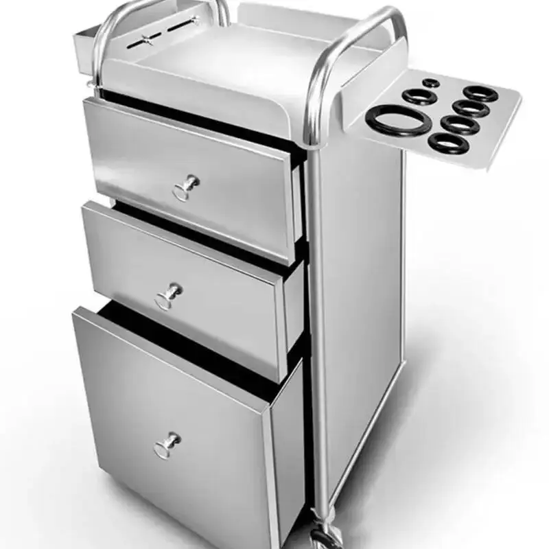 عربة متعددة الوظائف على الطراز الإيطالي، عربة مصممة لصالون الحلاقة قابلة للتخزين، أثاث صالون التجميل الحديث Skjuta En Vagn HBSC #1