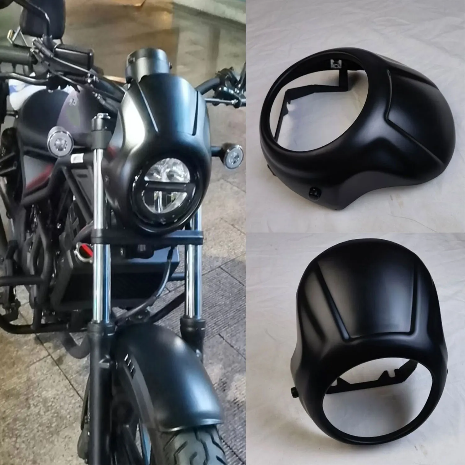 

For Honda Rebel CMX300 CMX500 CMX1100 CMX 300 500 2020 2021 -2024 2025 Headlight Fairing Cover Mask Windshield Windscreen Screen