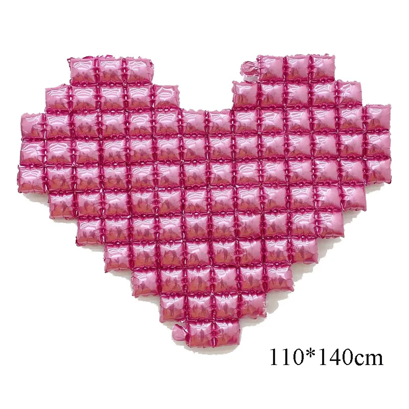 1 Stück Große Hintergrund-Wanddekoration Herz-Love-Ballons für Frauentag, Valentinstag, Königinnentag, Hochzeit, Heiratsantrag – Detail 1