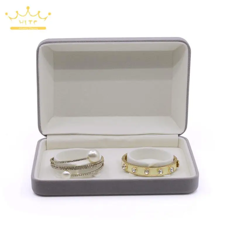 Velvet Dragon and Phoenix Bracelet Display Box Double Bracelet Storage Box Pair of Children's Gold and Silver Bracelet Gift Box