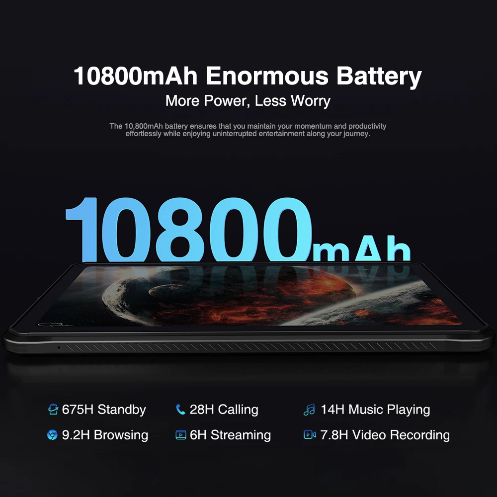 แท็บเล็ตที่ทนทาน DOOGEE-R10, 10.4 ", จอแสดงผล2K, G99 Helio, โปรเซสเซอร์แปดแกน, แรม15GB + รอม128GB, แบตเตอรี่10800mAh