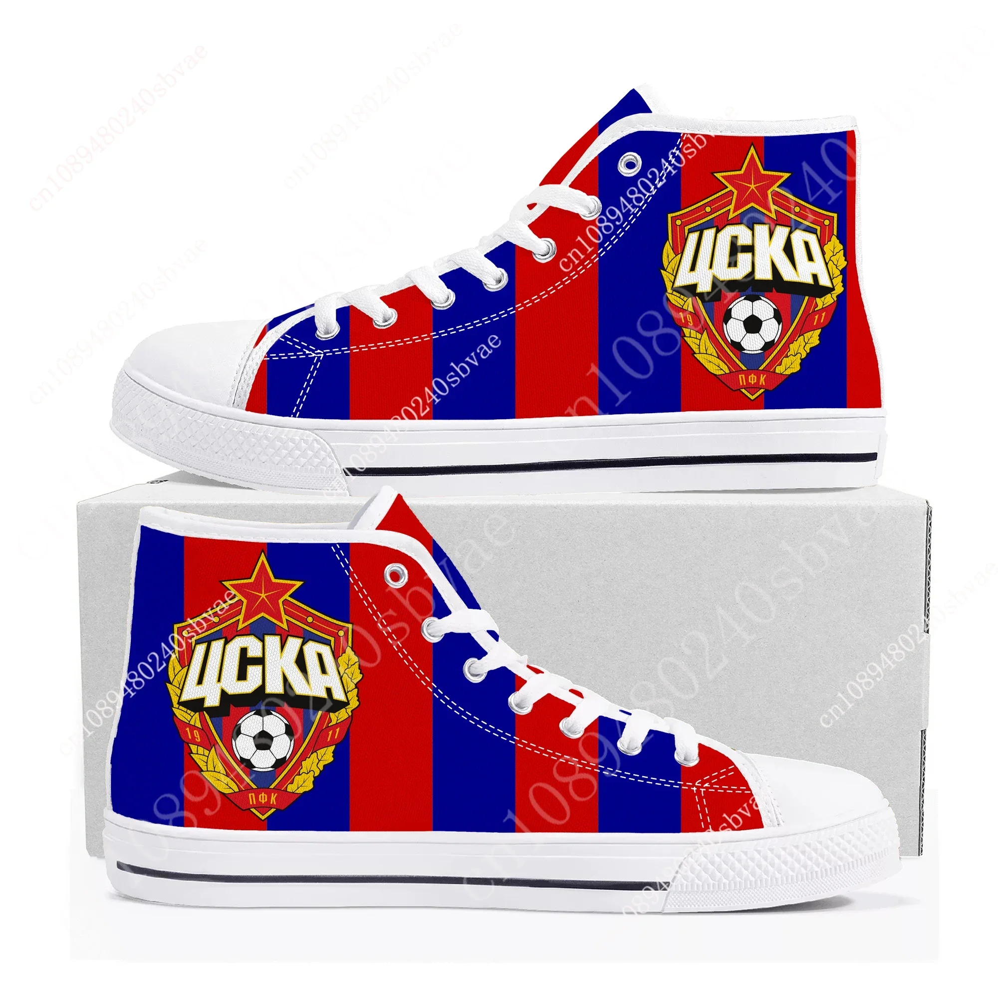 

ЦСКА High Top Shoes Mens Womens Teenager Sneakers Canvas High Quality Outdoor Daily Sneaker Custom Made Couple Shoe