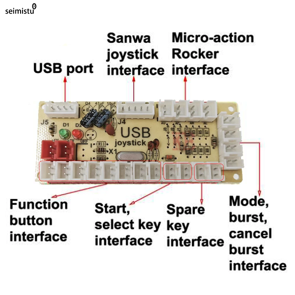 2-Player LED DIY Arcade Kit DIY Light Push Button American Style Joystick USB Encoder Cables For PC Raspberry Pi Mame Parts