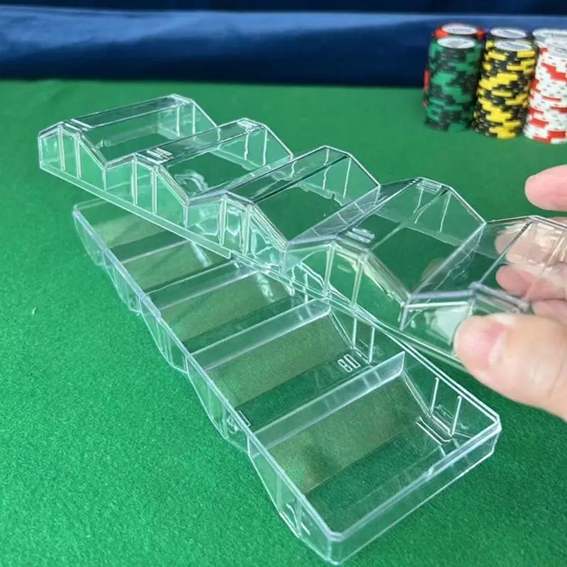 

M5TC Compartment Acrylic Chip H0lder Set of 4 Design Professional Accessory Tray