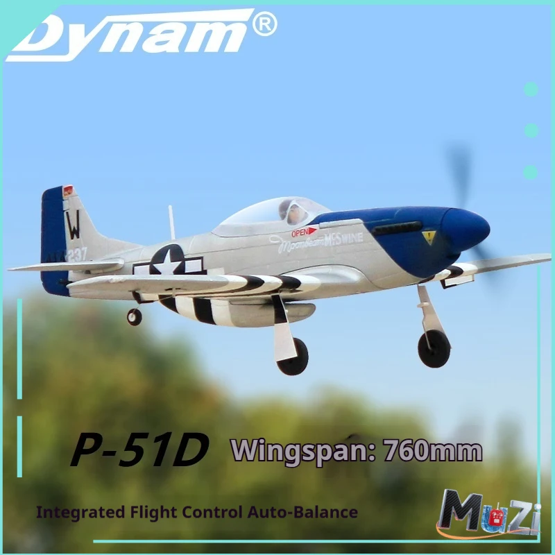 

Dynam Mini P51d Wingspan 760mm Fighter Like Real Aircraft, Remote-controlled Fixed Wing Small Aircraft, Outdoor Rc Toy