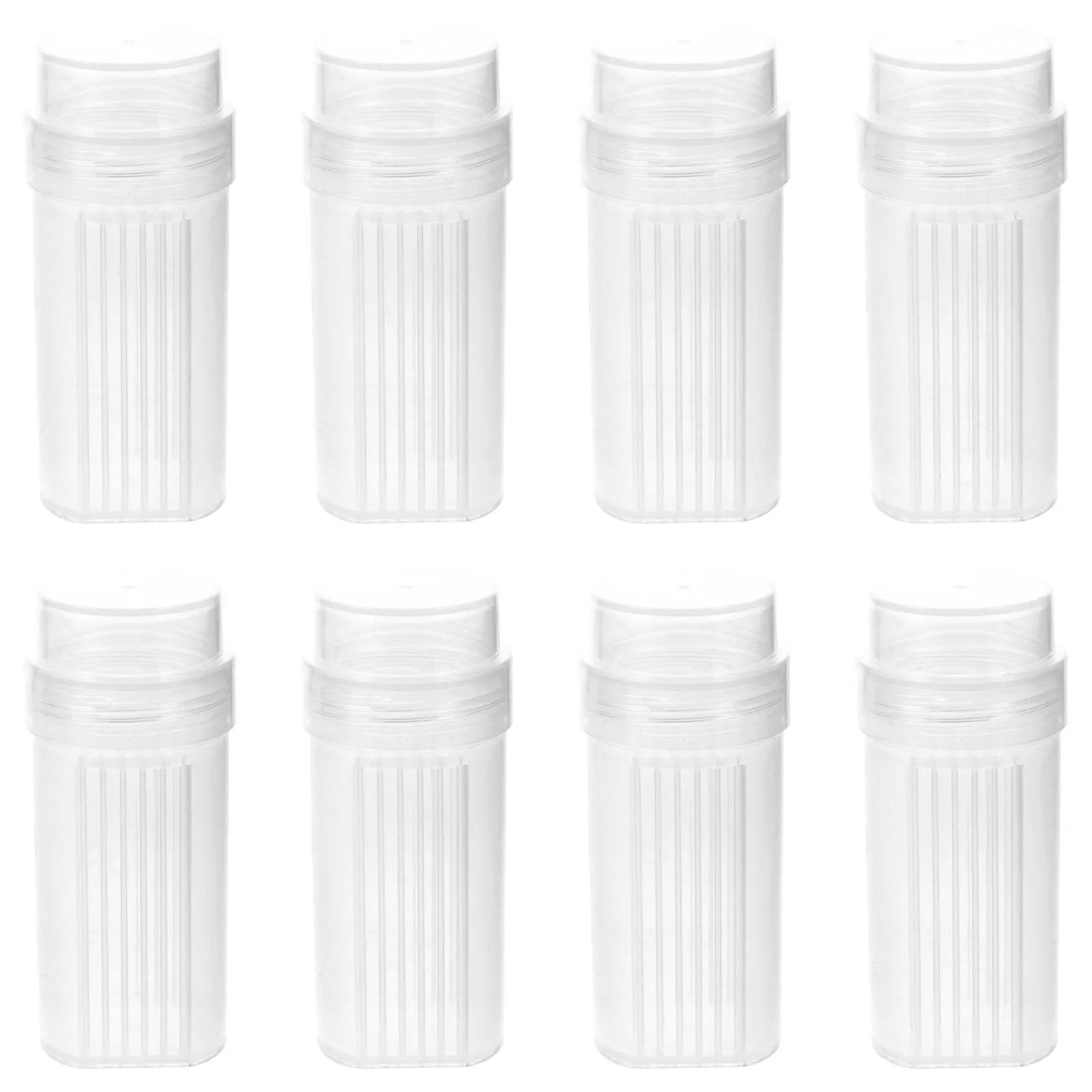

8Pcs Round Wide Specimen Sample Storage Bottle Reusable Chemical Reagent Container for School Research Lab