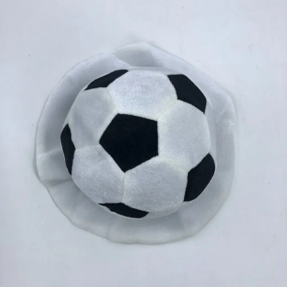 Cute Creative Football Hat Comfortable Soft Soccer Head Cover Unisex Funny Football Headgear Role Playing