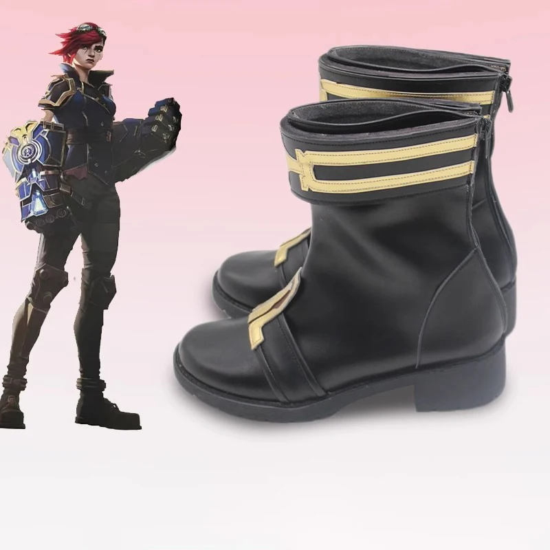 Vi Cosplay Shoes Game Arcane 2, Rinse Boot Prop, Halloween Pole Play, Accessoires pour hommes