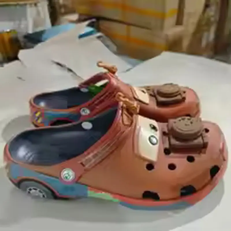 Mater Adult Cartoon Slippers Cute Cars Character Clogs Outdoor Breathable Non Slip Beach Sandals Casual Eva Hole Shoes For Men image 3