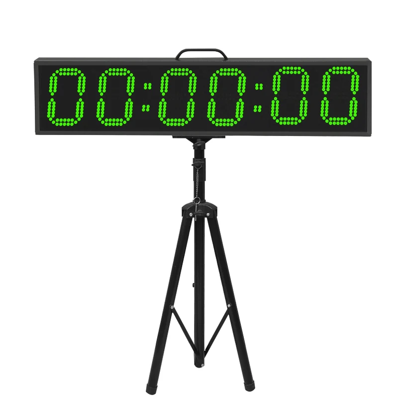 

28 digital marathon timer 6-position 6-inch programmable track and field competition timing system
