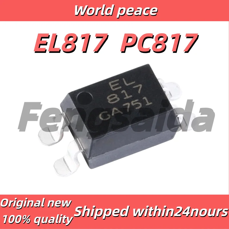 50PCS/100% Brand new original EL817C EL817 SOP-4 surface mount optocoupler PC817 PC817D