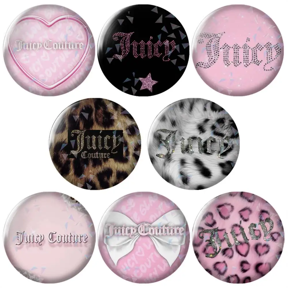 J-Juicy Couture Pink Art-t Brooch Vintage Alloy Brooch Pins, Antique Style Decorative Badges for DIY Craft & Daily Ornament
