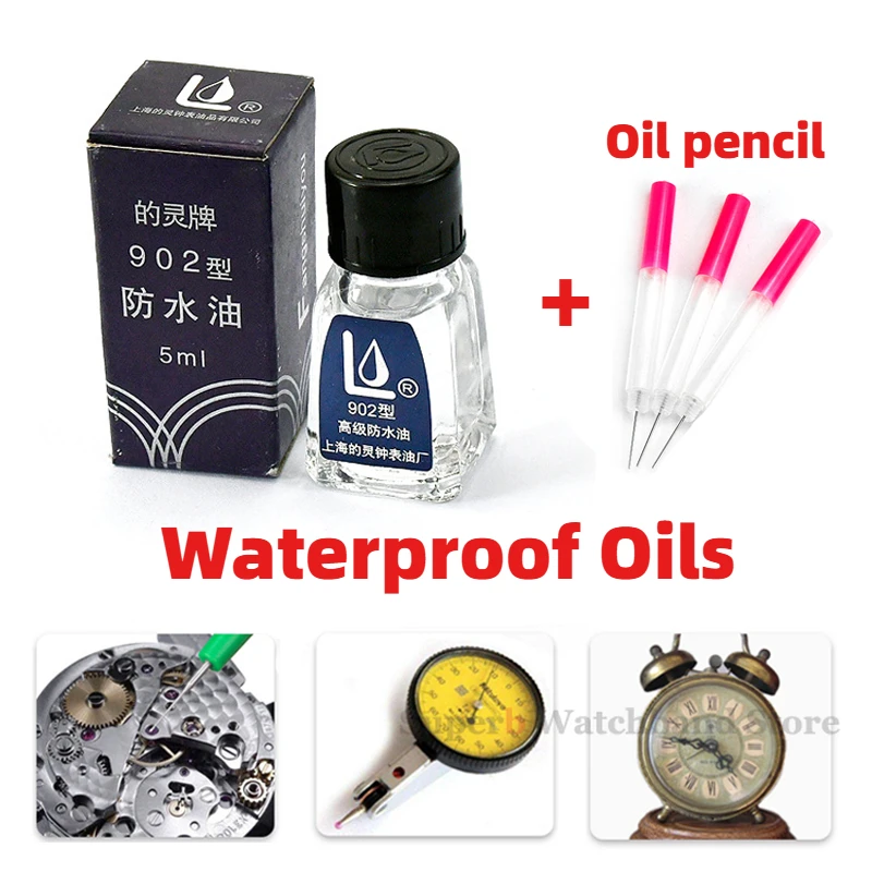 Relógio óleo profissional 701 702 902, manutenção à prova d'água, lubrificação, relógio, kits de ferramentas de reparo de óleo para relojoeiro