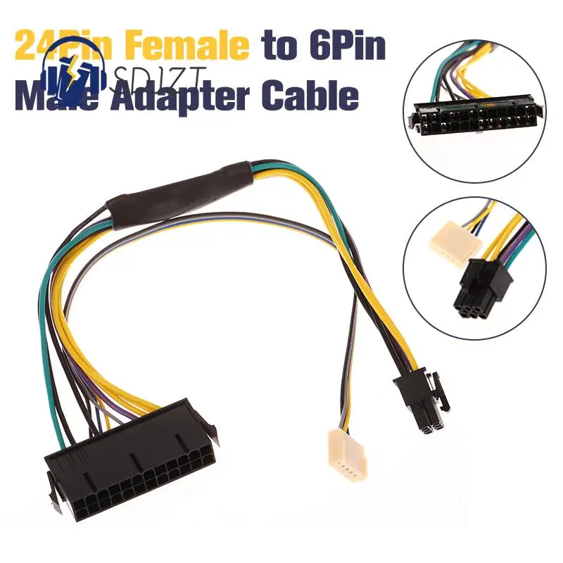 

24 Pin To 6-pin ATX Motherboard Adapter Power For HP Z220 Z230 SFF MT TWR Series 4000 6005 8300 ProDesk 600 G1 EliteDesk 800