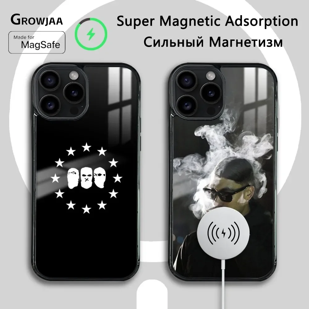 Singer 0-Omerta M-Maes Phone Case For iPhone 16 15 14 13 12 11 Pro Max Plus Mini Magsafe Mirror Wireless Magnetic Cover