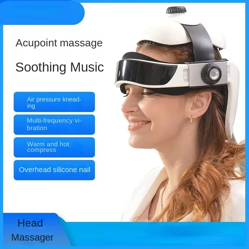 

Headmassage Instrument Vibrating Head Therapy Instrument Automatic Hot Compress Air Pressure Kneading Scalp Electric Massage Cap