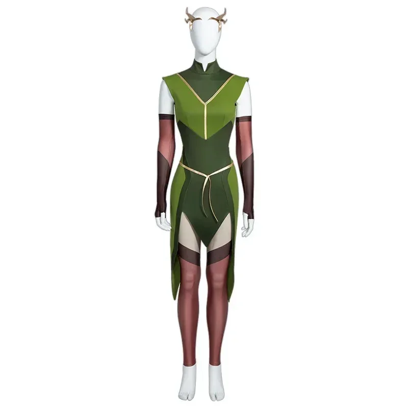 

Костюм для косплея The Legend Keyleth, платье, колготки, аниме, униформа для ролевых игр, аксессуары, полный комплект на Хэллоуин, Рождество, карнавал
