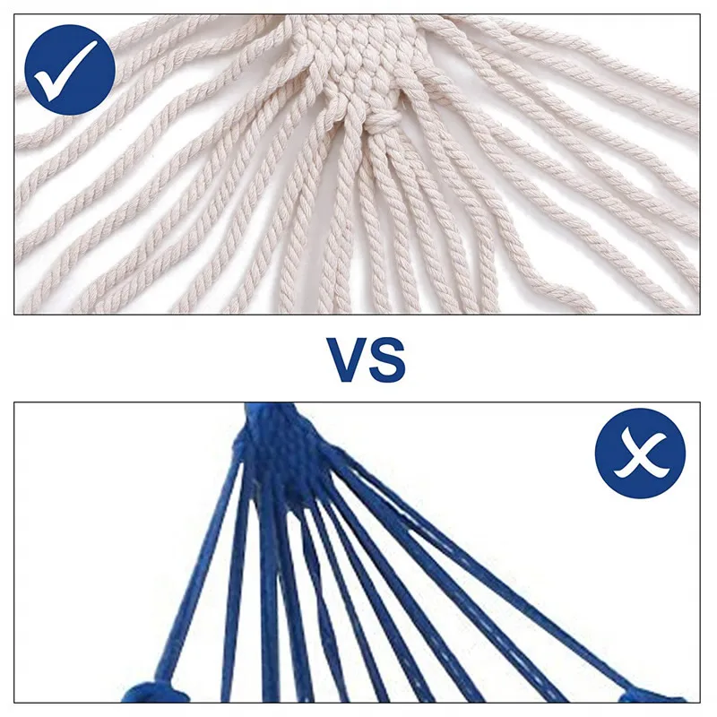 Hammocks A White Organic Cotton Hammock Double Two Person Hammock, Premium Quality, Ethical, Fair Trade, Large