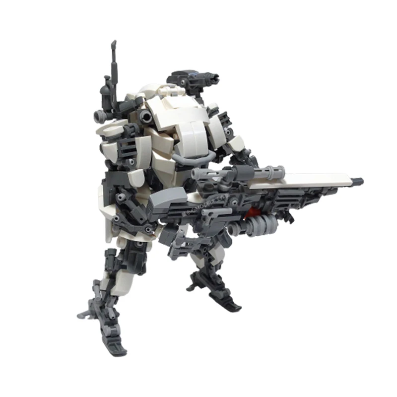 MOC-Mecha Série Robô De Blocos De Construção Branco, Modelo DIY, Coleção De Enigma, Brinquedos De Tijolo, Educação Para Crianças, Presentes De Natal