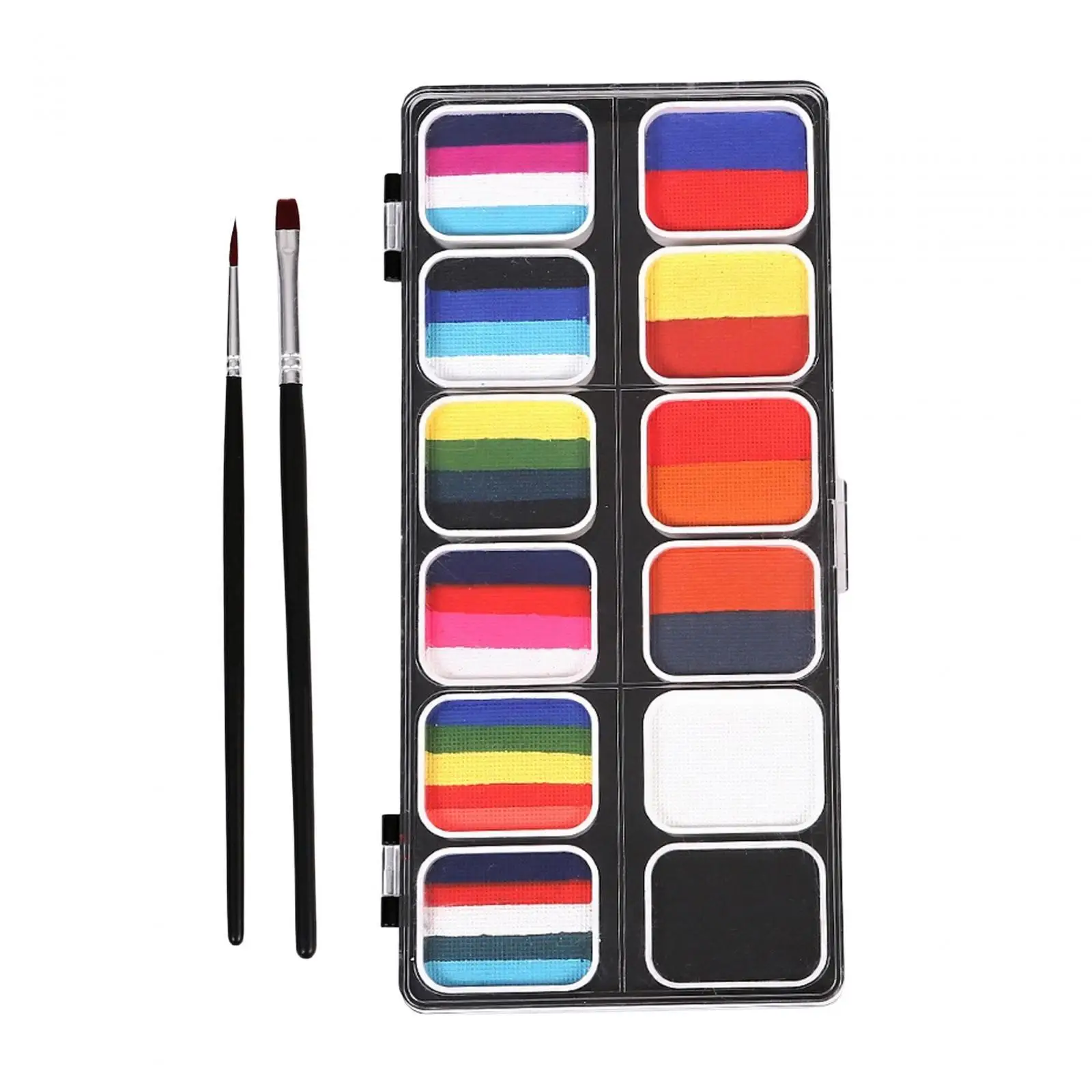 Face Body Paint Kit 12 Colors Face Painting Set Waterbased Practical for Parties Theater Stage Washable Fancy Makeup