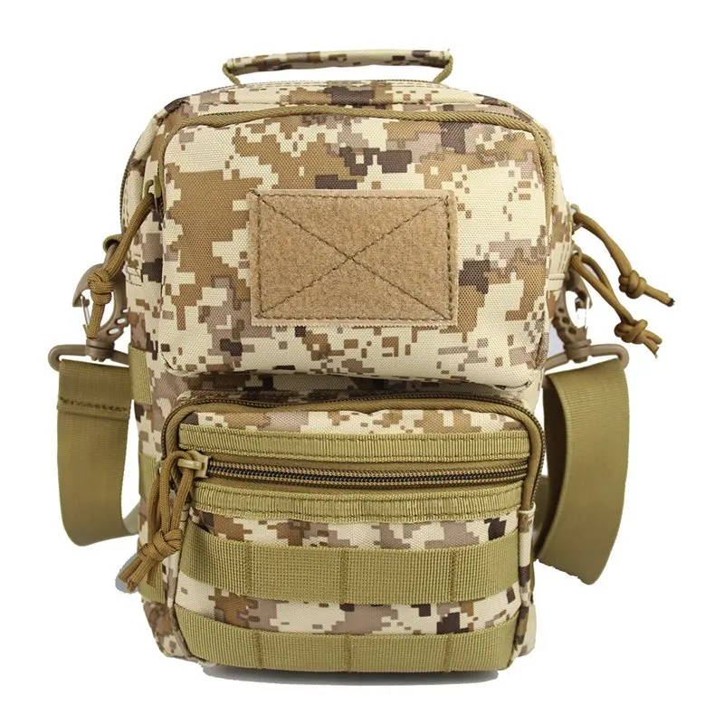 Bolsa tiracolo camuflada multifuncional, bolsa de peito masculina, bolsa de ombro casual para caminhada e viagem