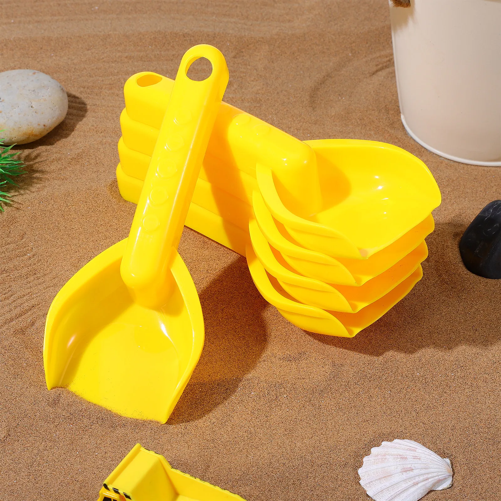 12Pcs Beach Sand Shovels Plastic Handheld Digging Tools Bright Colors for Kids Outdoor Playing Beach Digging Set