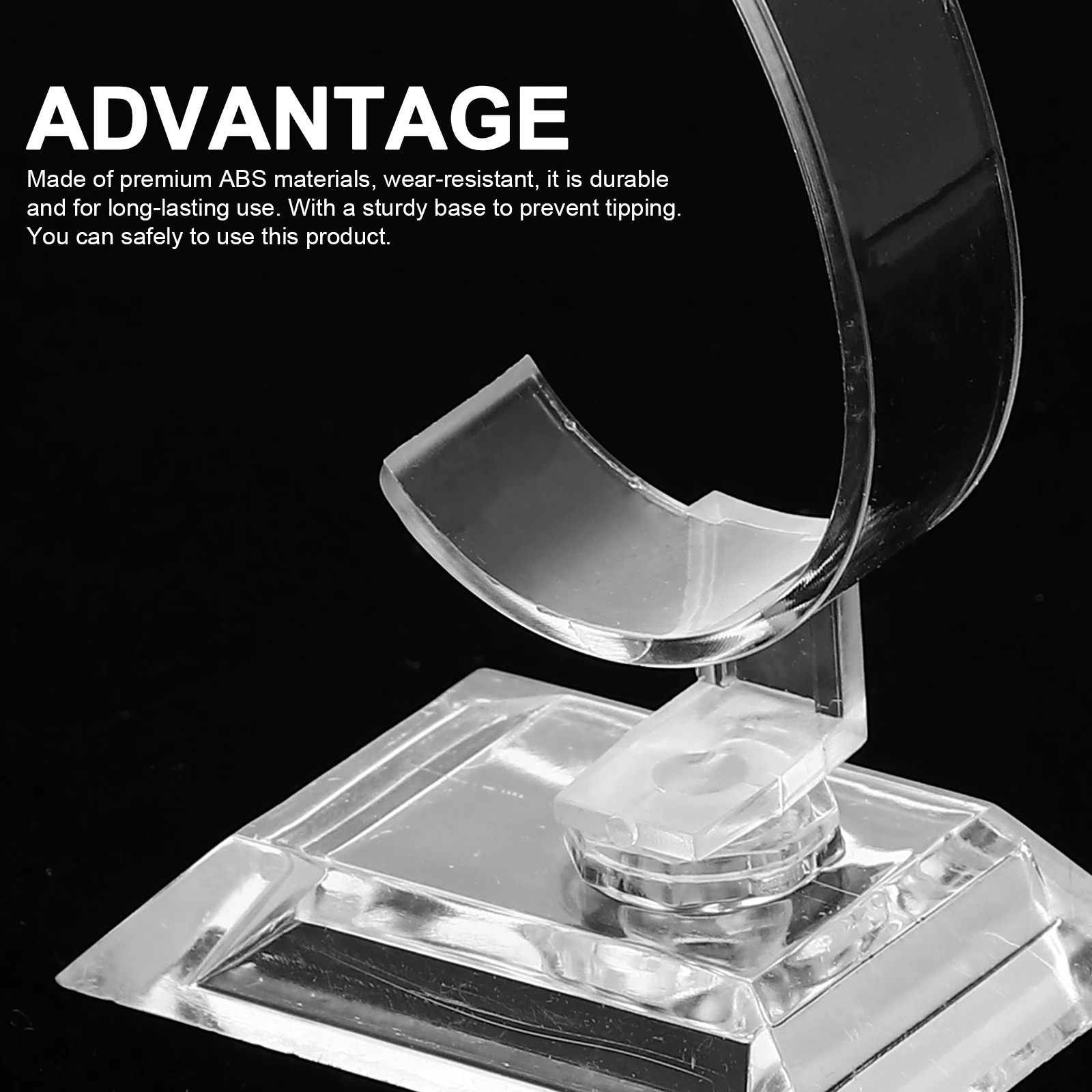 

8pcs Display Stand Clear Plastic C Plastic Watch Holder Shape Holder for Bracelet Hairband ABS Material Bedroom Store