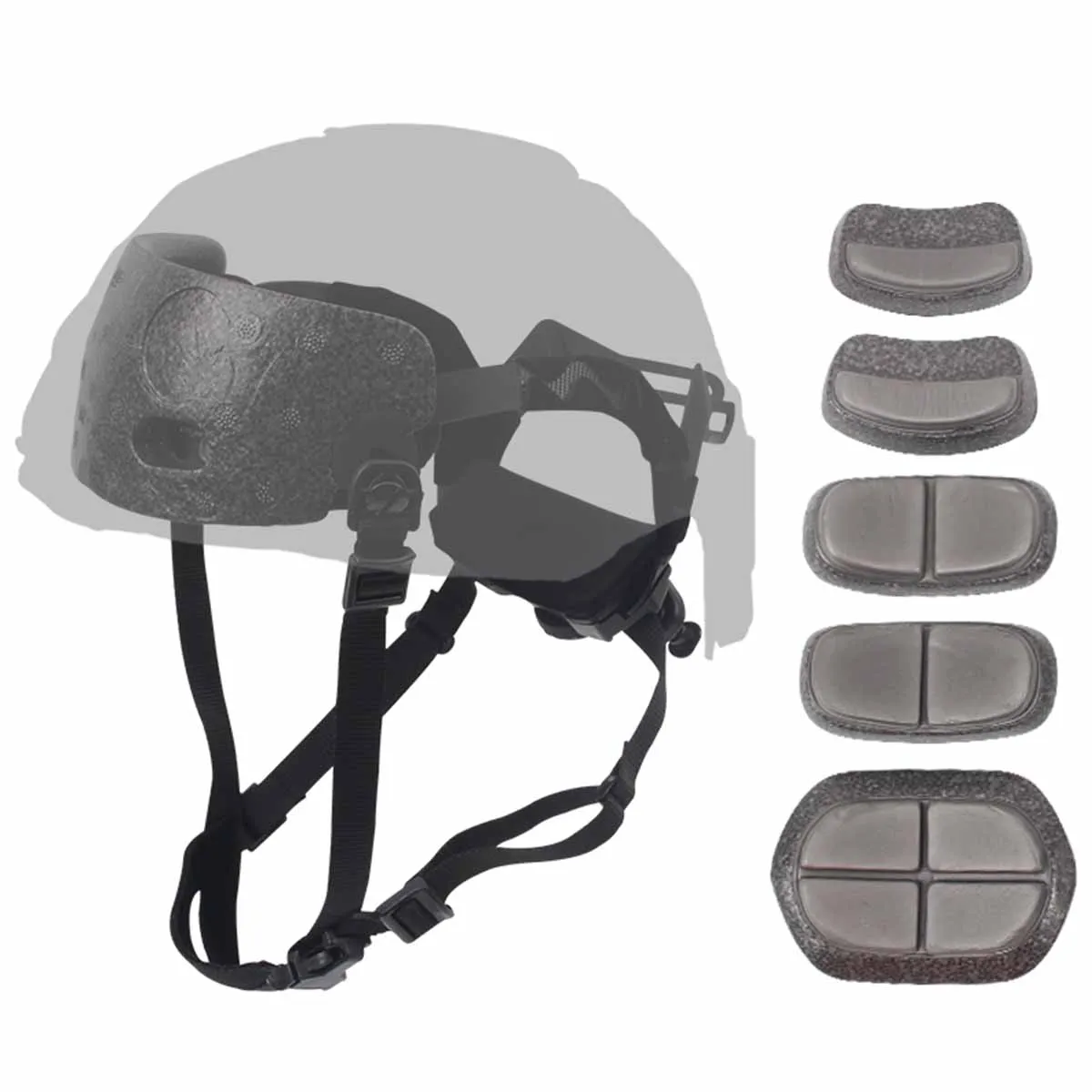 FAST Tactical Helmet Suspension System with Replacement Protective Foam Pad Kit OPS Adjustable Modified EPP Sponge Accessories