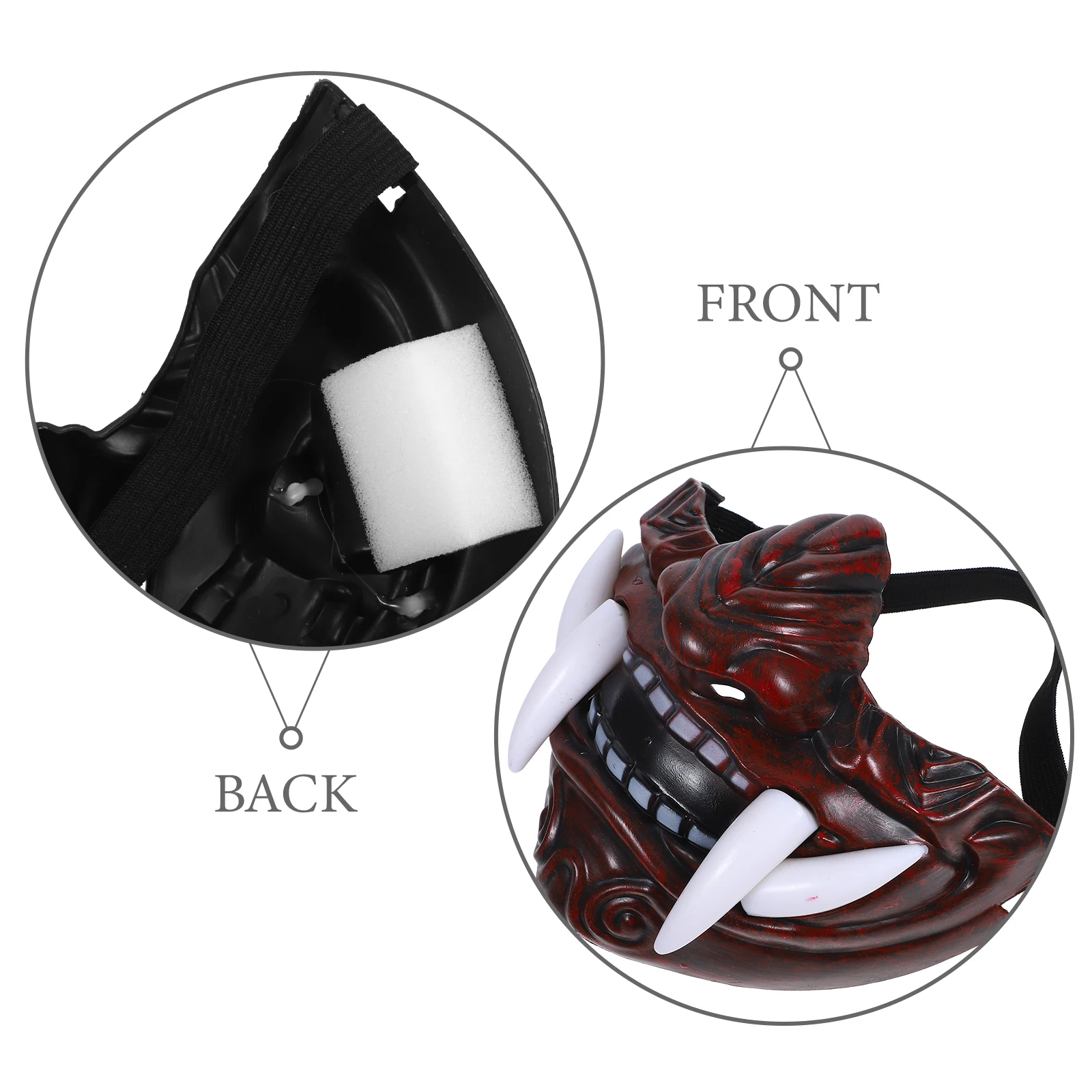 

4Pcs Sturdy Halloween Masks Japanese Inspired Cosplay Accessories for Parties