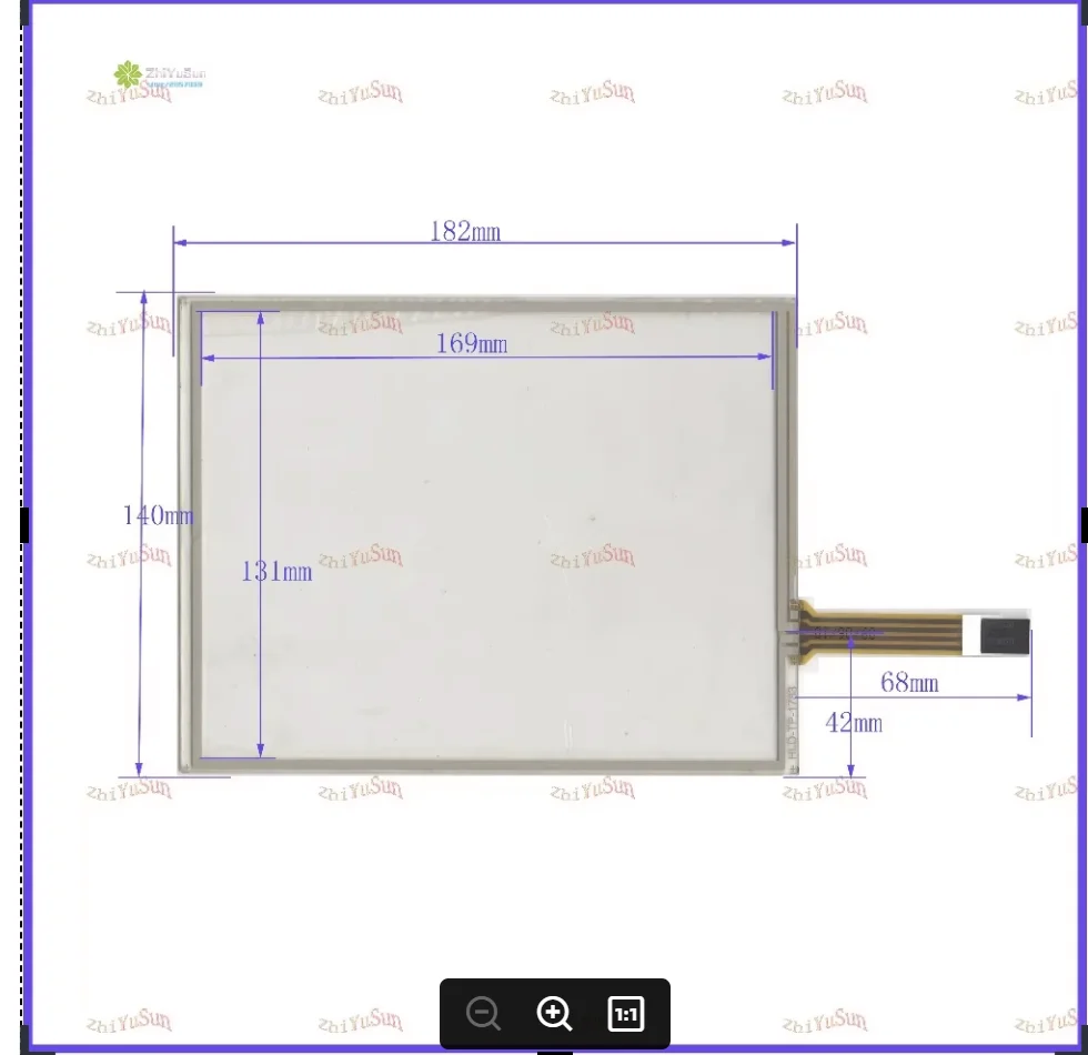 ZhiYuSun  8.4 inch 182mm*140mm HLD-TP-1783  Touch Screen Digitizer  compatible For DVD sensor glass 182*140