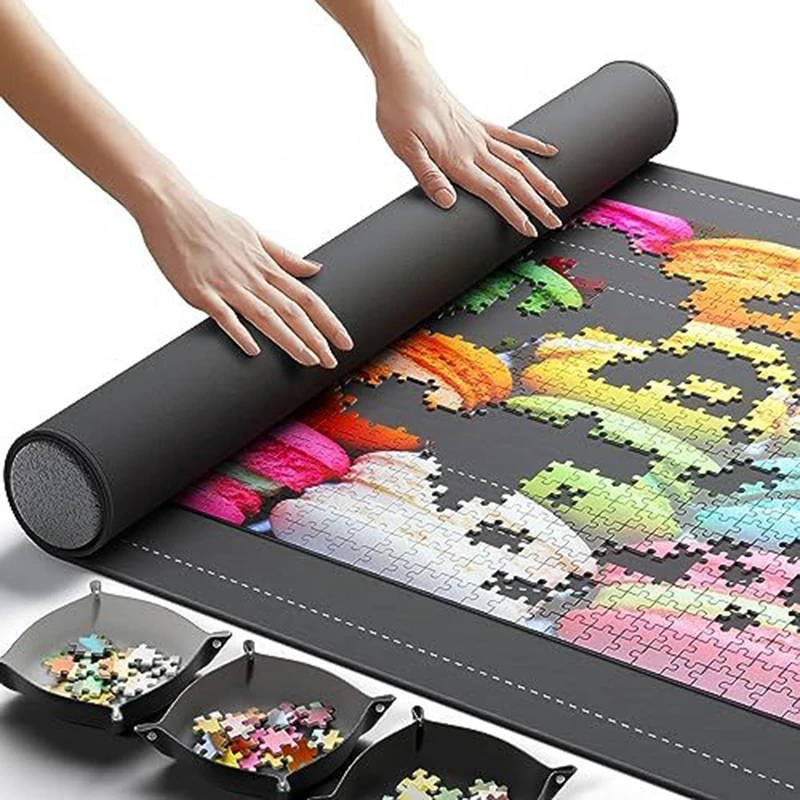 Puzzle Storage Blanket Children Puzzle Toys Multiple Specifications with Bag Portable Parent-child Early Education Gifts