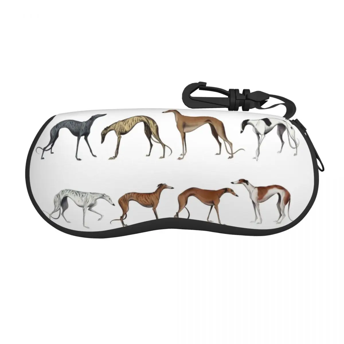 

Cute Whippet Sighthound Dog Eyeglass Glasses Case Women Men Soft Greyhound Hound Sunglasses Protective Pouch