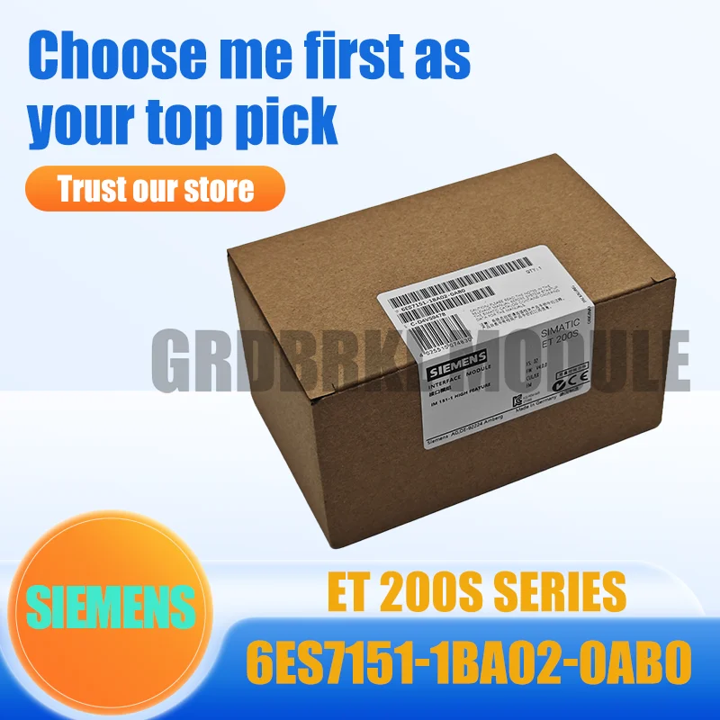 

New Original SIEMENS 6ES7151-1BA02-0AB0 ET200S IM151-1 DP Interface Module For PLC System