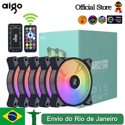 Aigo AR12 120mm pc computer Case Fan RGB Heatsink aura sync sata port 12cm Cooler argb Silent controller fan cooling ventilador