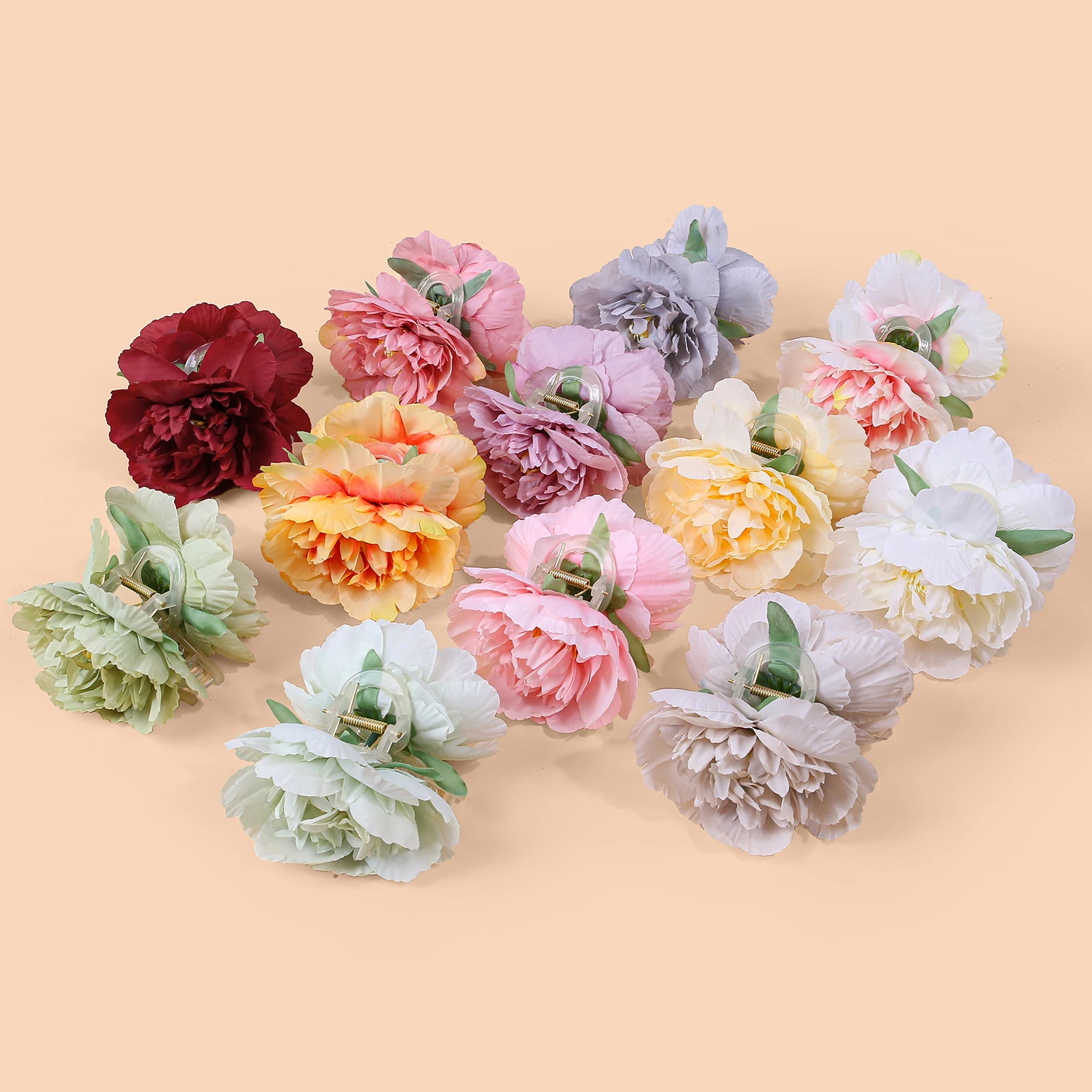 

4/6 шт., имитация цветка камелии, цветок жасмина, захват для девочек, свадебный отдых, аксессуары для волос невесты для женщин и детей