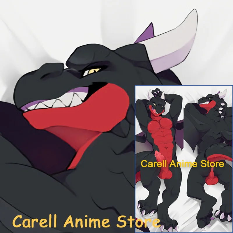 Dakimakura Anime Duke (bad dragon) Furry Double-Sided Print Life-size Body Pillow Cover