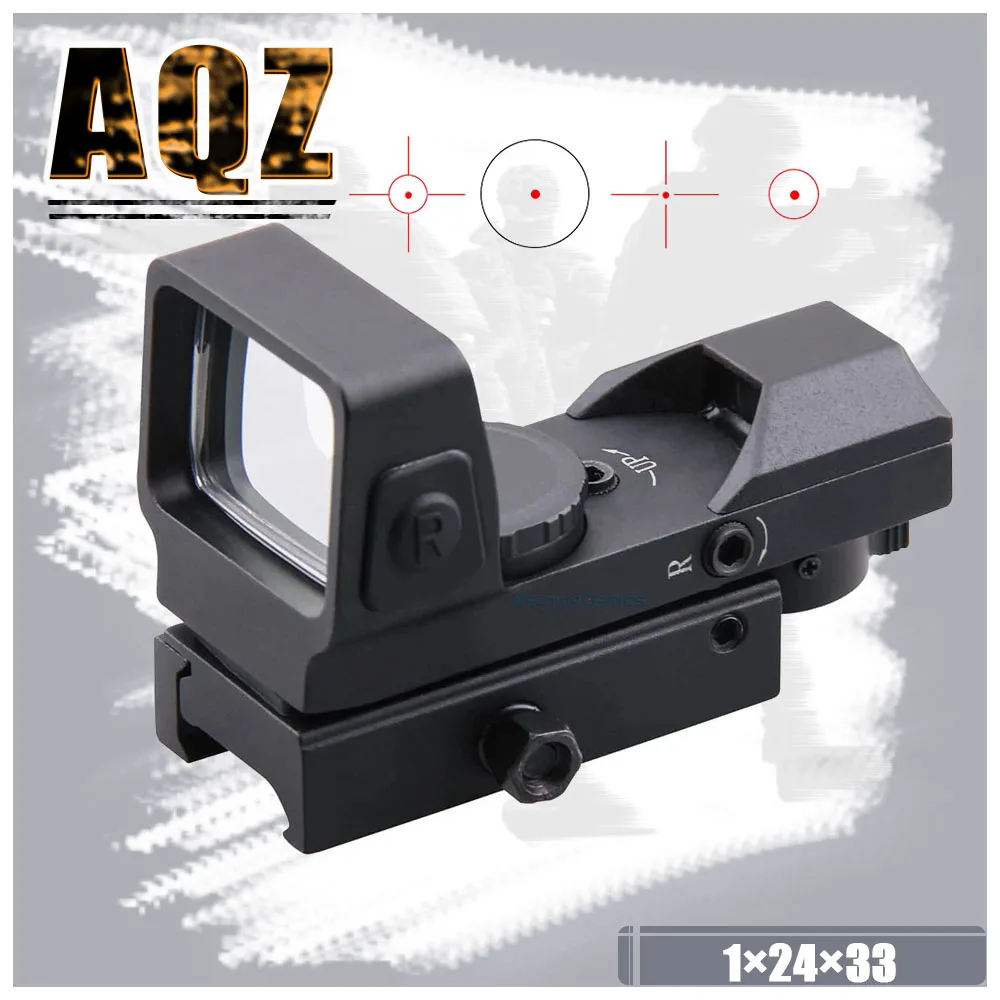 

Hunting Optical Sight, Tactical Red Green Dot Sight, Holographic Riflescope with 20mm Rail, for CQB