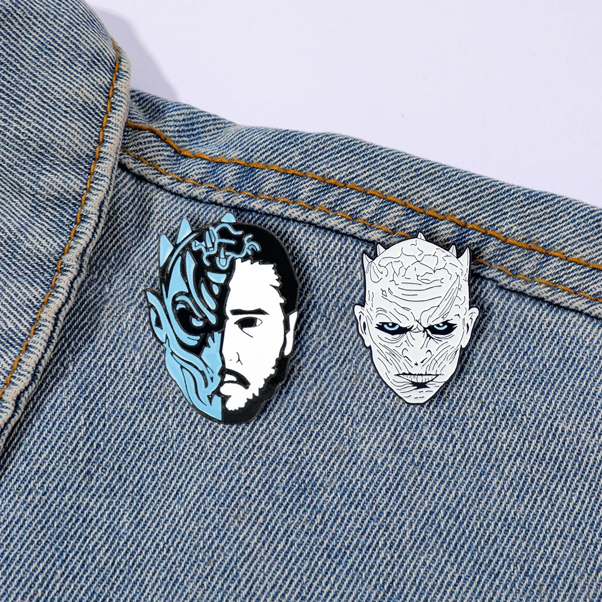 Broche esmaltado de personaje de película Night King Jon Snow, insignia de Metal de dibujos animados, Pin para solapa, mochila, accesorios de joyería para ropa, regalos