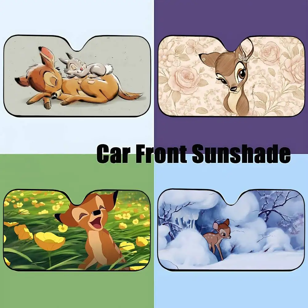 Cute Cartoon B-Bambi-S Stylish And Trendy Windshield Sunshade, Car Windshield Cover, Car Sunshade Curtain, Car Sun Protection