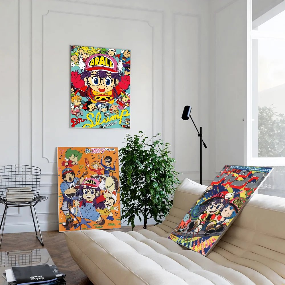 Cartoon Dr Slump Arale Movie Sticky Posters Whitepaper Sticker DIY Room Bar Cafe Posters Wall Stickers