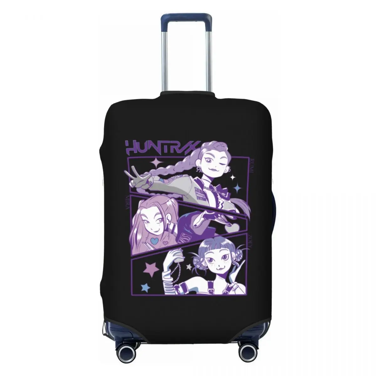 

Custom Hot Cartoon KPop Demon Hunters Luggage Cover Protector Funny Travel Suitcase Protective Cover for 18-32 Inch