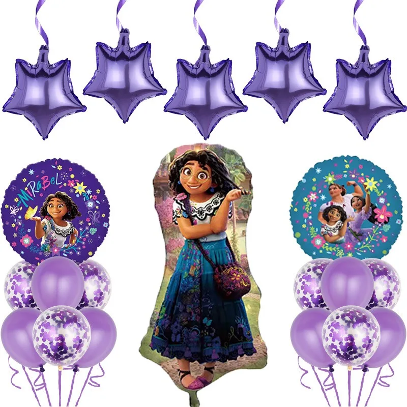 Disney Character Encanto Mirabel Animation Girl Birthday Party Holiday Decoration Balloon Set