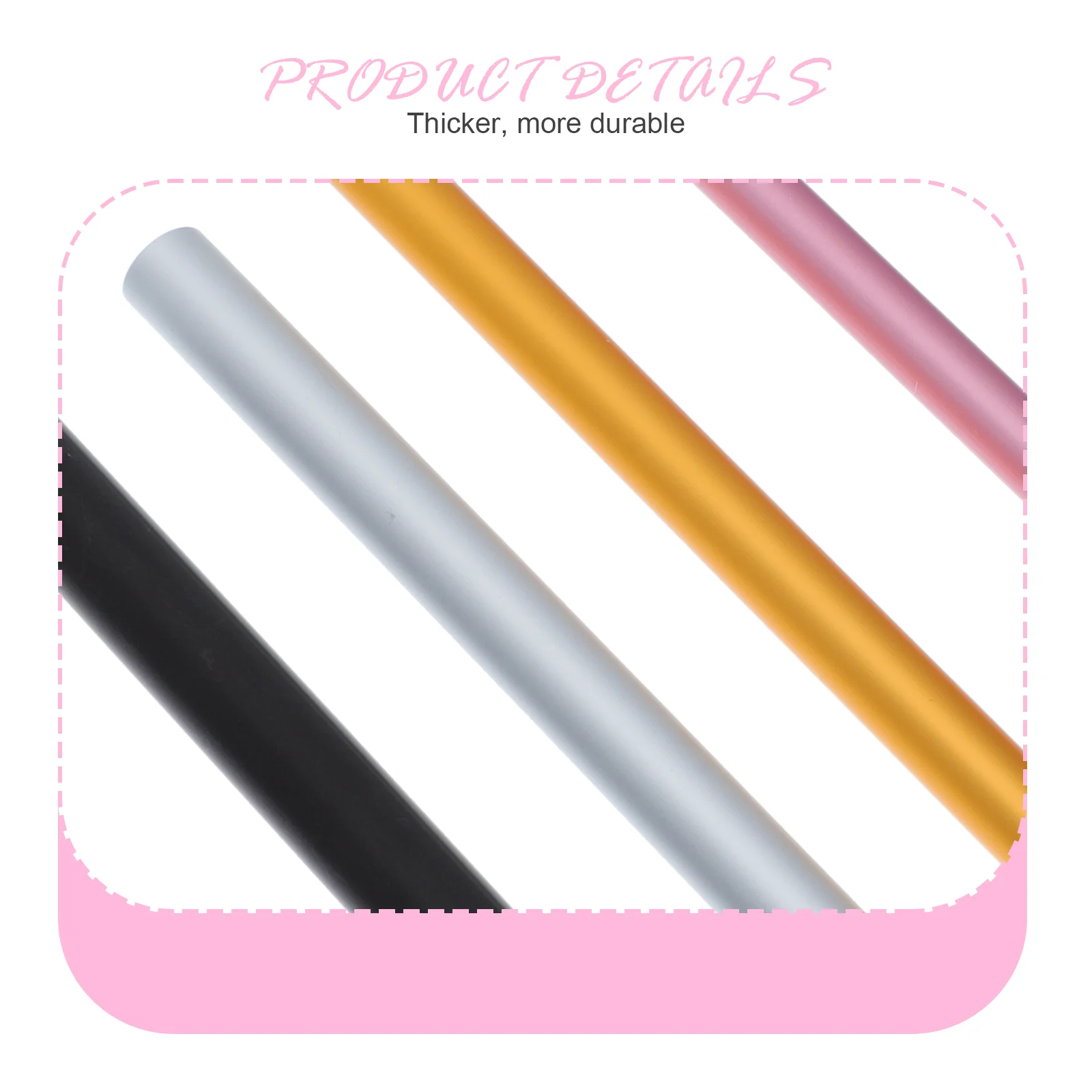 12 Pcs Nail Shaping Stick Special Tools Extension Tube Crystal Metal Manicure Beginner Rods Molding Pipe Bar Rust-resistant