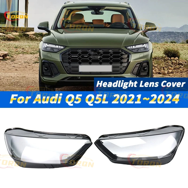 

For Audi Q5 Q5L 2021 2022 2023 2024 Car Headlight Cover cap Headlamp Shade Head Lamp headlight lamp cover car accessories