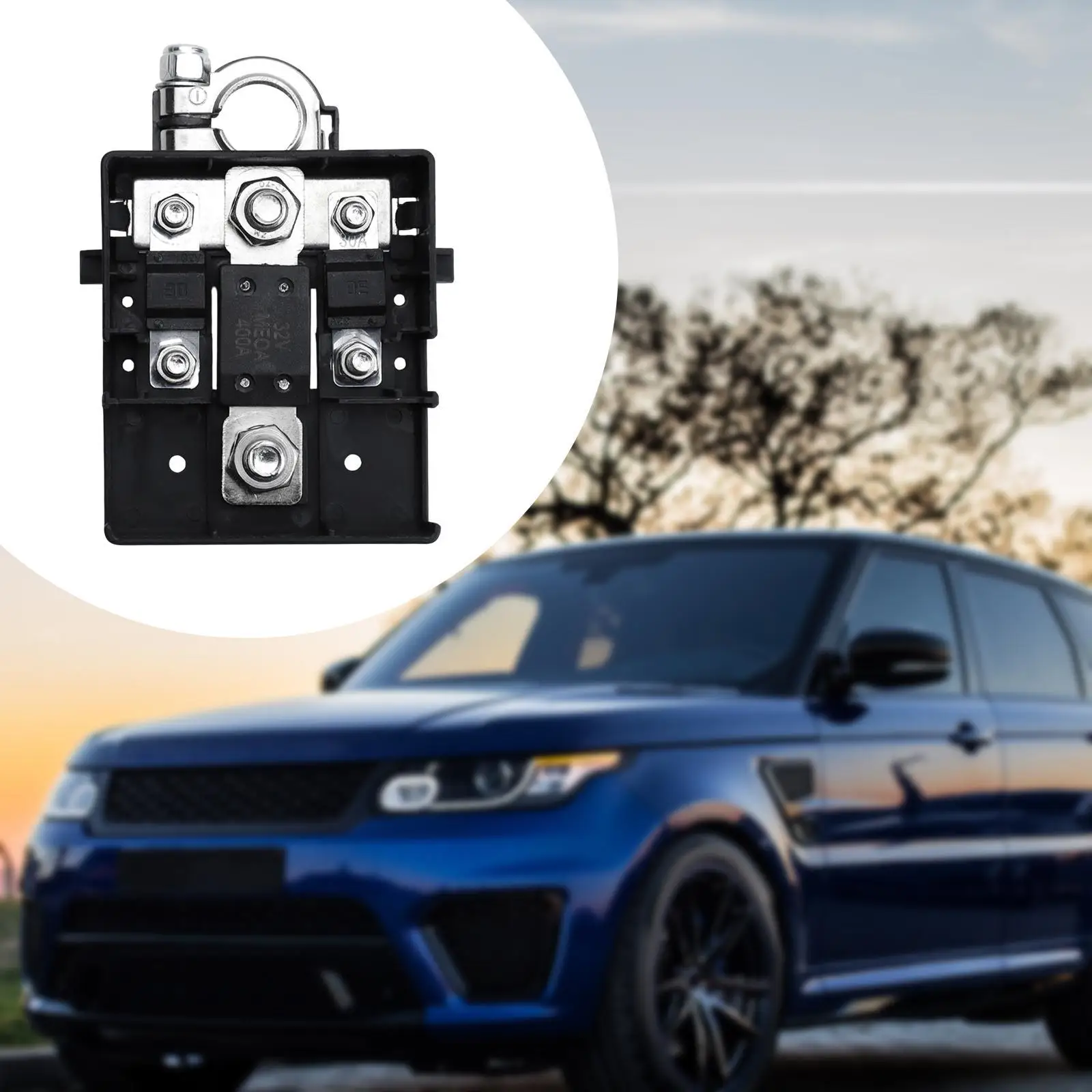 Fuse Box Battery Terminal Connector 32V 400A Convenient Solid Structure for Cars Rvs Yachts Double Battery System
