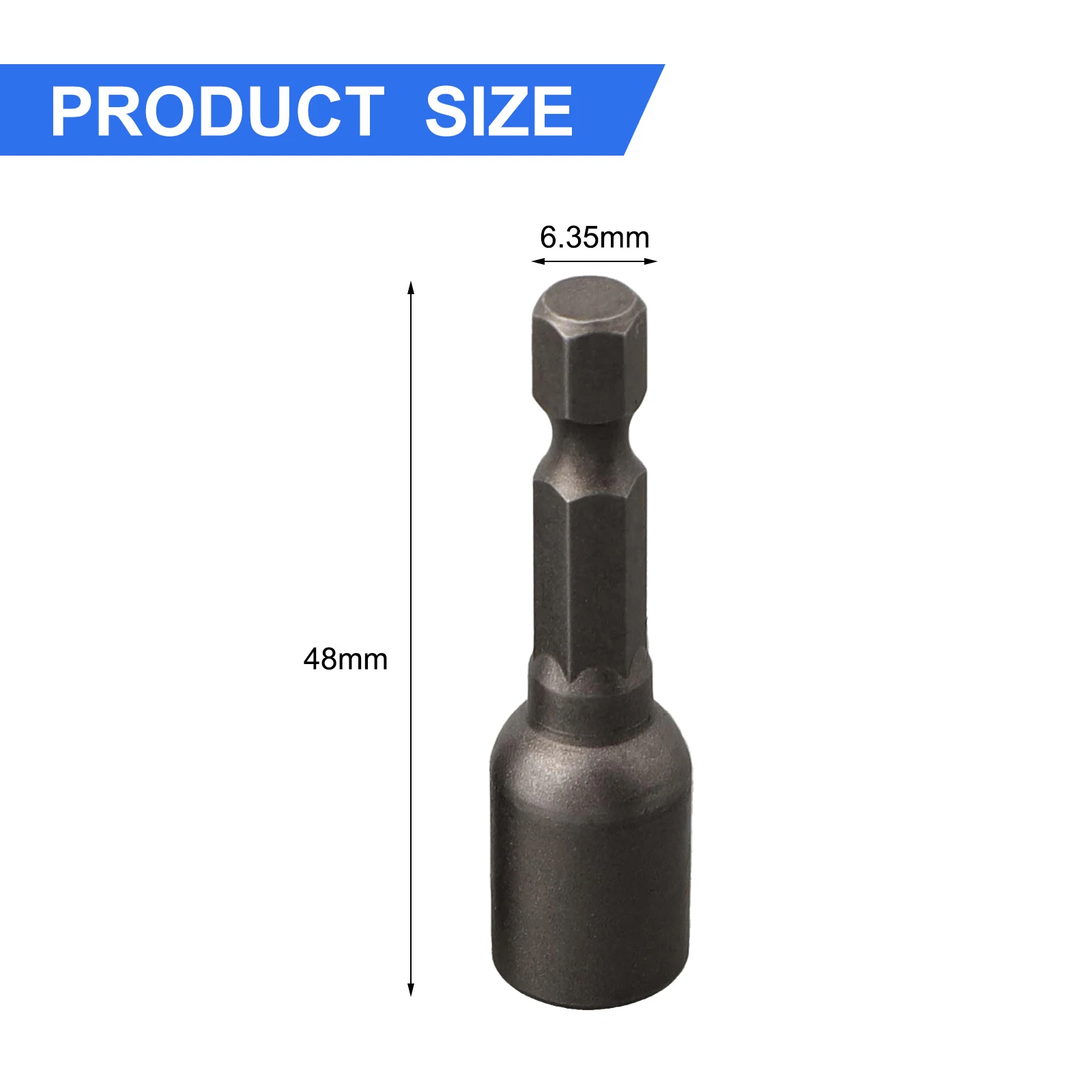 Juego de brocas eléctricas de vástago hexagonal, herramienta de reparación de 2 piezas, tuerca magnética, 6, 7, 8, 9, 10, 11, 12, 13 Mm, 1/4 pulgadas